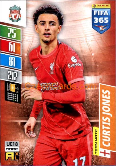 Curtis Jones 2022 Panini Adrenalyn XL Fifa 365 #UE18