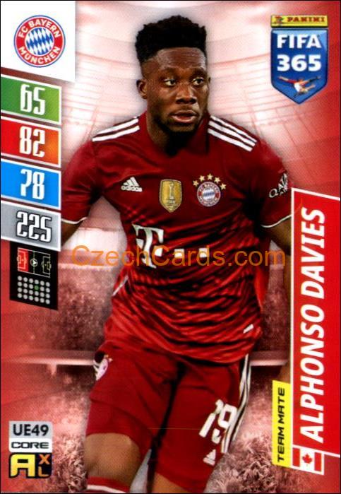 Alphonso Davies 2022 Panini Adrenalyn XL Fifa 365 #UE49