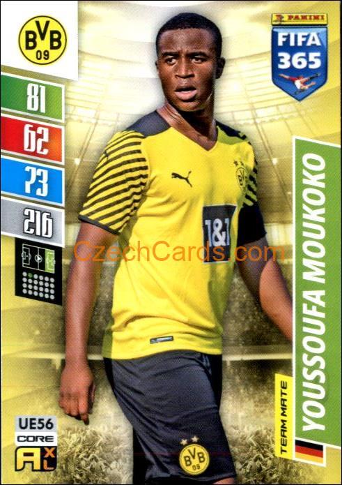 Youssoufa Moukoko 2022 Panini Adrenalyn XL Fifa 365 #UE56