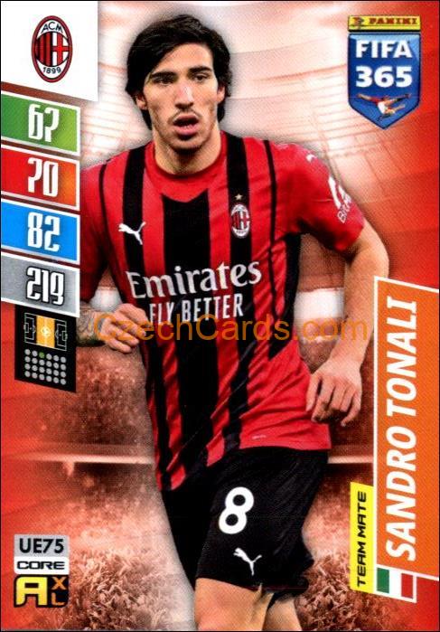 Sandro Tonali 2022 Panini Adrenalyn XL Fifa 365 #UE75