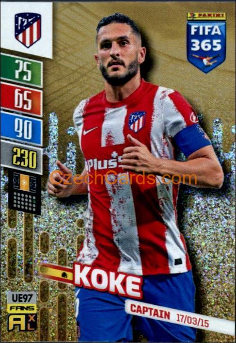 Koke 2022 Panini Adrenalyn XL Fifa 365 Captain #UE97