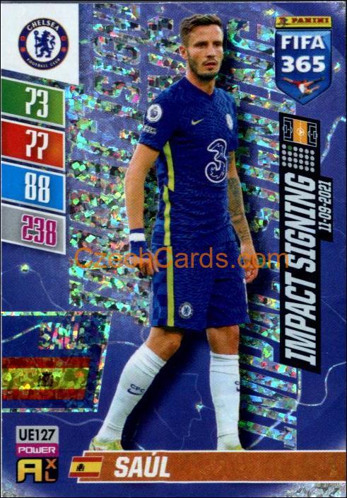 Saúl 2022 Panini Adrenalyn XL Fifa 365 Impact Signing #UE127