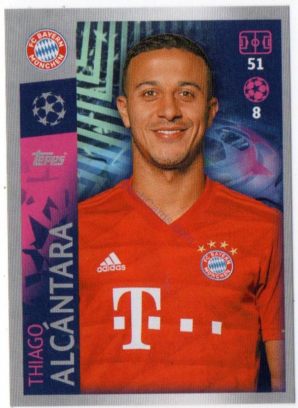 Thiago Alcantara 2019/20 Topps sticker #91