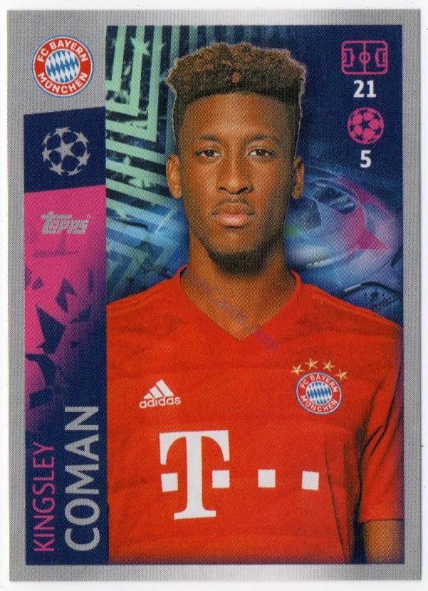 Kingsley Coman 2019/20 Topps sticker #96