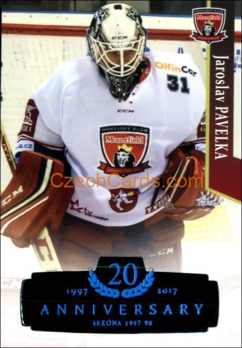 Jaroslav Pavelka (G) 2017/18 OFS hokejová karta Retro Blue 2/9 #31