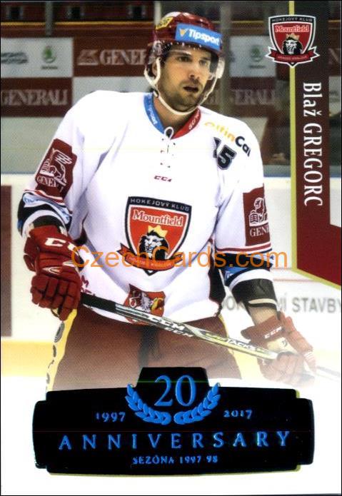 Blaž Gregorc 2017/18 OFS hokejová karta Retro Blue 7/9 #33