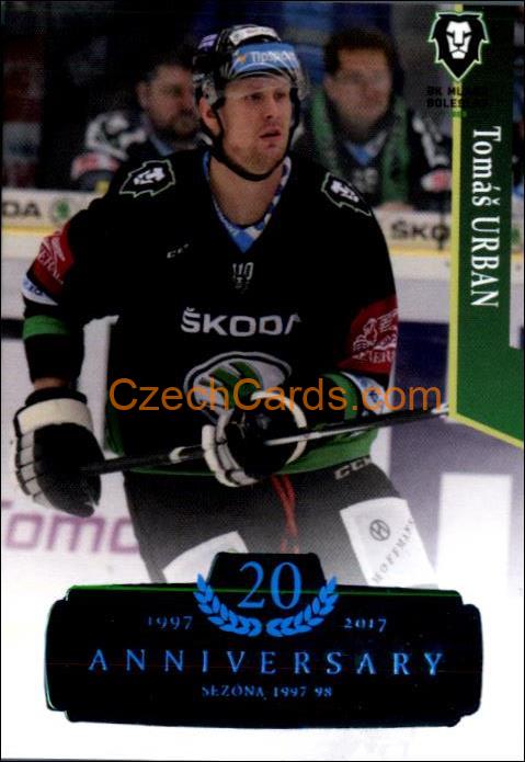 Tomáš Urban 2017/18 OFS hokejová karta Retro Blue 9/9#370