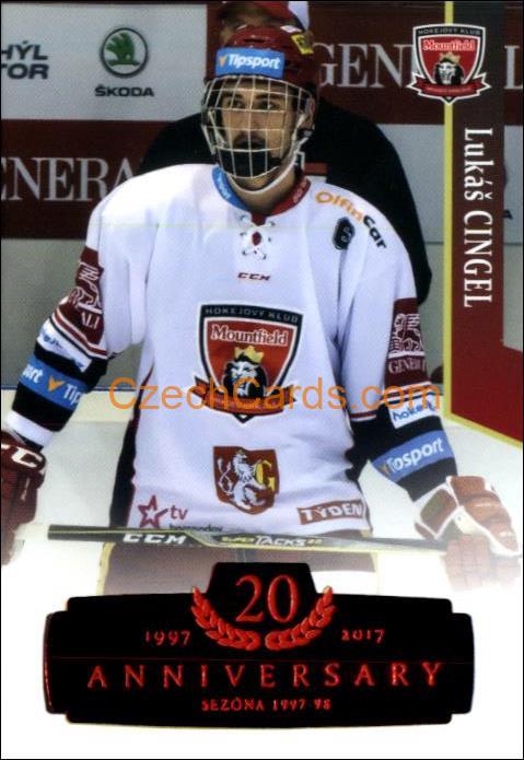 Lukáš Cingel 2017/18 OFS hokejová karta Retro Red xx/29 #40