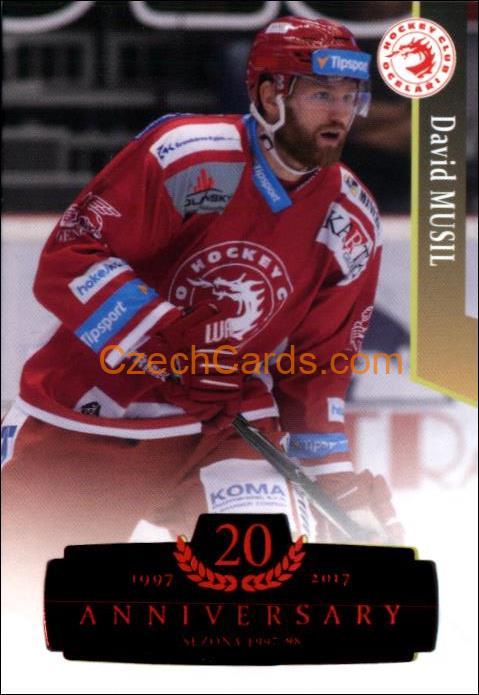 David Musil 2017/18 OFS hokejová karta Retro Red xx/29 #61