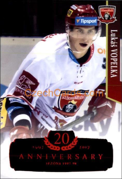 Lukáš Vopelka 2017/18 OFS hokejová karta Retro Red xx/29 #220