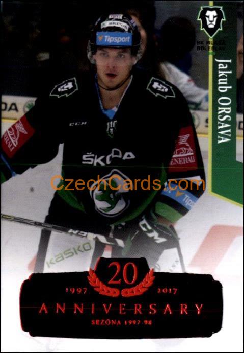 Jakub Orsava 2017/18 OFS hokejová karta Retro Red xx/29 #271
