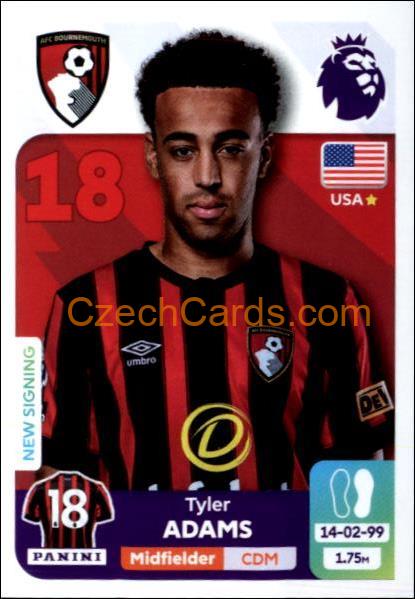 Tyler Adams 2024 Panini EPL sticker #38