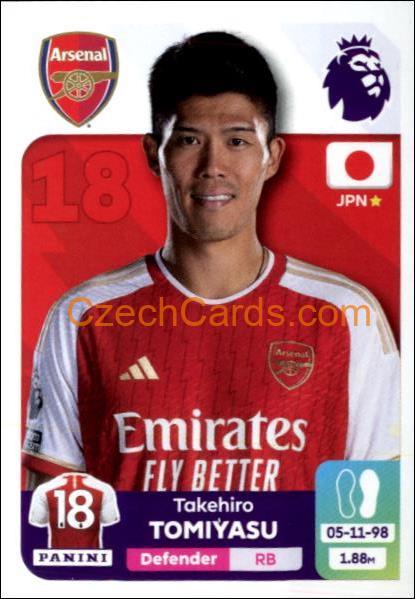 Takehiro Tomiyasu 2024 Panini EPL sticker #60