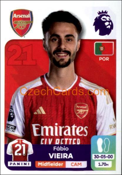 Fábio Vieira 2024 Panini EPL sticker #67
