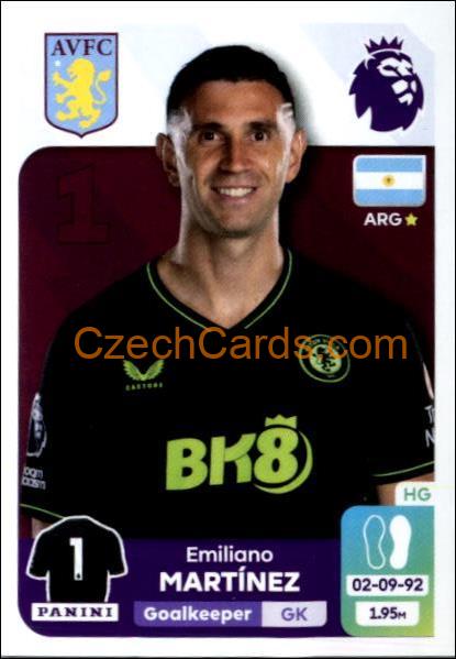 Emiliano Martínez 2024 Panini EPL sticker #82