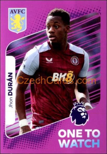 Jhon Durán (One to Watch) 2024 Panini EPL sticker #107
