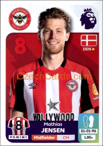 Mathias Jensen 2024 Panini EPL sticker #121