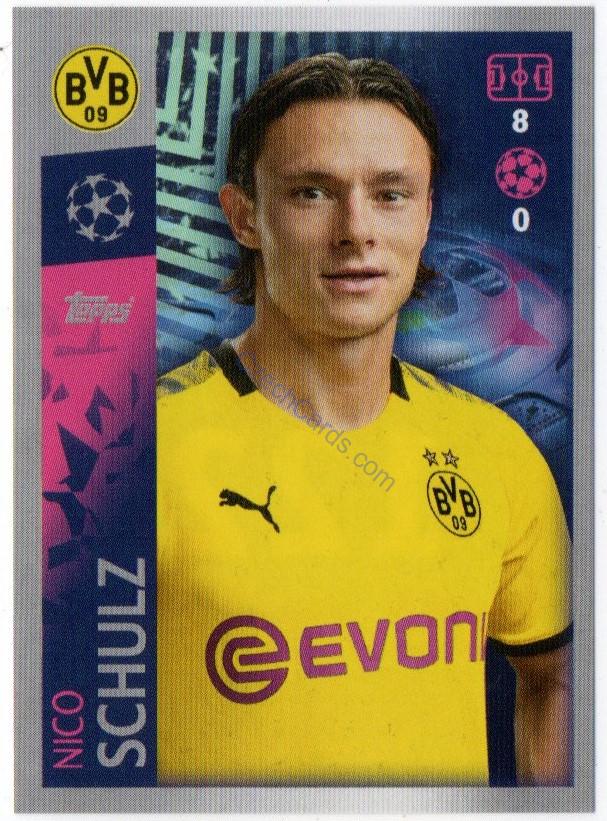 Nico Schulz 2019/20 Topps sticker #122
