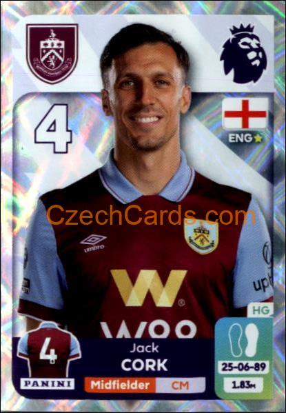Jack Cork 2024 Panini EPL sticker shiny #178