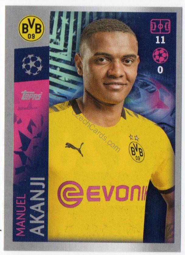 Manuel Akanji 2019/20 Topps sticker #126