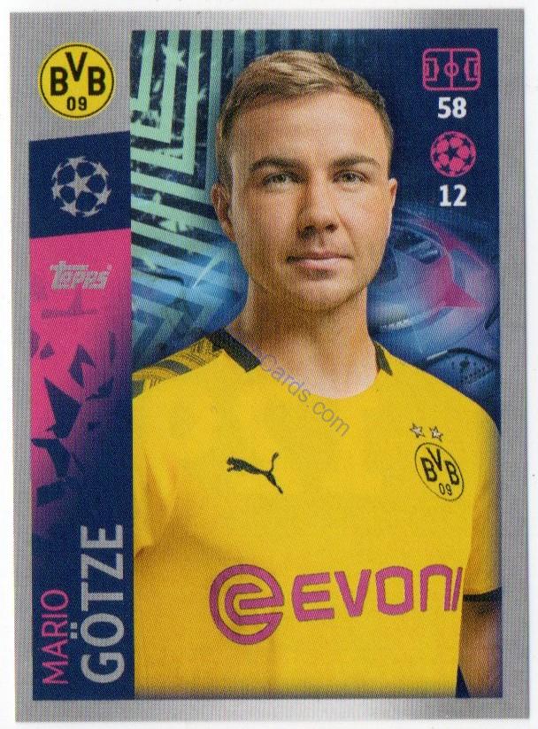 Mario Götze 2019/20 Topps sticker #129