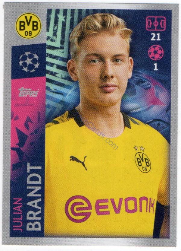 Julian Brandt 2019/20 Topps sticker #130