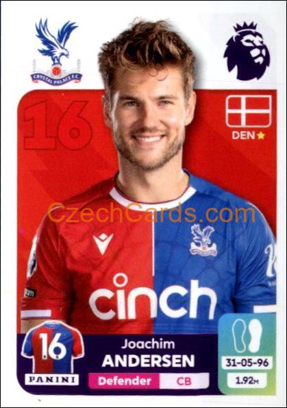 Joachim Andersen 2024 Panini EPL sticker shiny #234