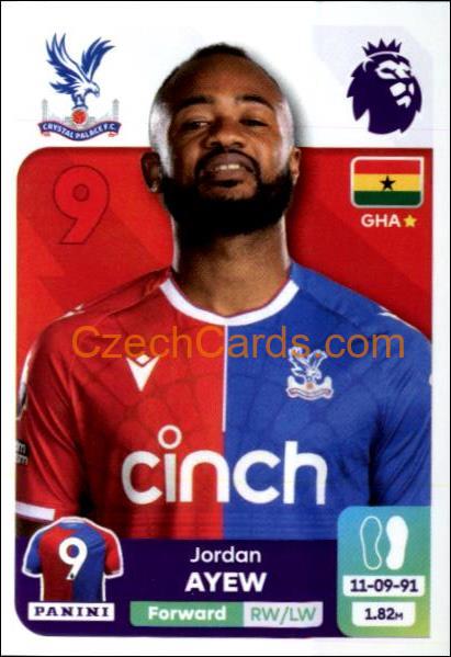 Jordan Ayew 2024 Panini EPL sticker shiny #245