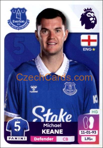 Michael Keane 2024 Panini EPL sticker #259