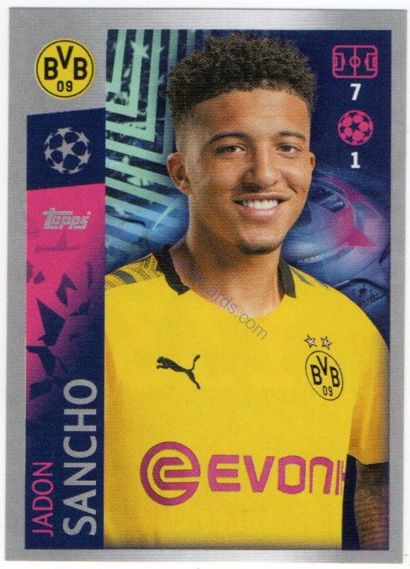 Jadon Sancho 2019/20 Topps sticker RC #133