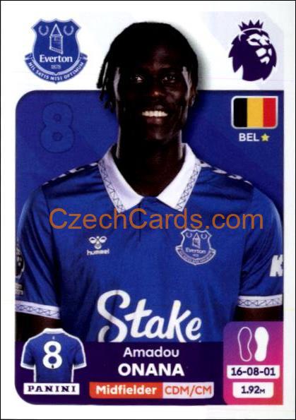 Amadou Onana 2024 Panini EPL sticker #266
