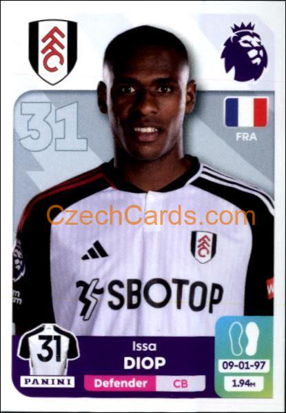 Issa Diop 2024 Panini EPL sticker #292