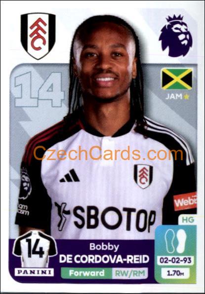 Bobby De Cordova-Reid 2024 Panini EPL sticker #303