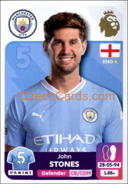 John Stones 2024 Panini EPL sticker #410