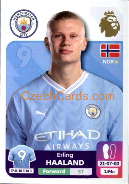 Erling Haaland 2024 Panini EPL sticker #425