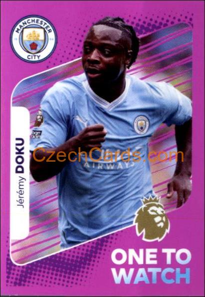 Jérémy Doku (One to Watch) 2024 Panini EPL sticker #431