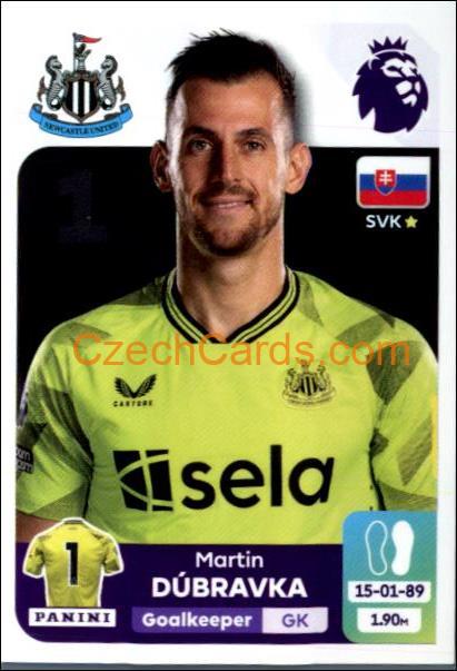 Martin Dúbravka 2024 Panini EPL sticker #464