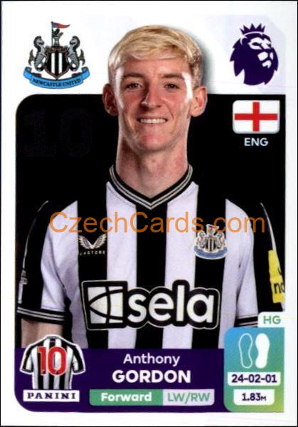 Anthony Gordon 2024 Panini EPL sticker #483
