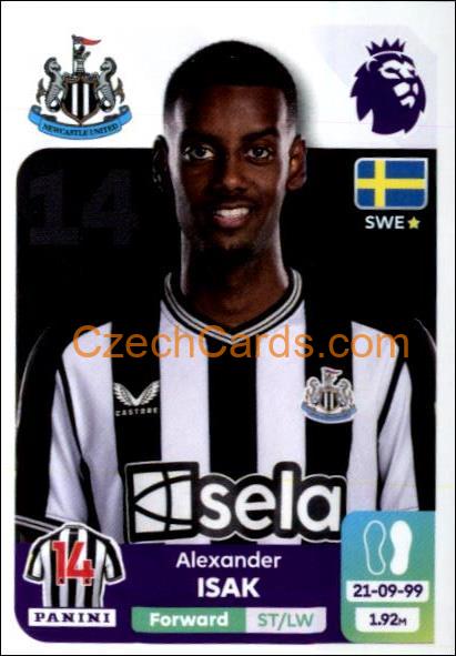 Alexander Isak 2024 Panini EPL sticker #484