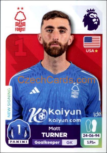 Matt Turner 2024 Panini EPL sticker #493