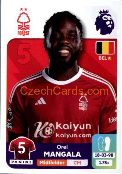 Orel Mangala 2024 Panini EPL sticker #503