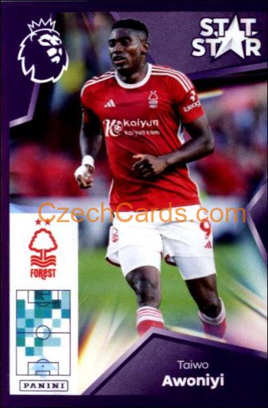 Taiwo Awoniyi (Stat Stars) 2024 Panini EPL sticker #520