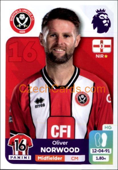 Oliver Norwood 2024 Panini EPL sticker #534