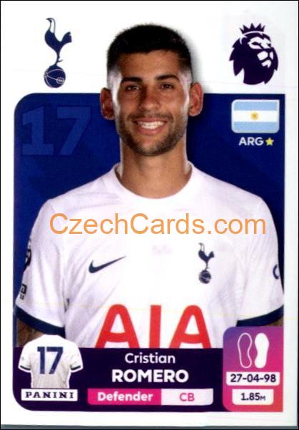 Cristian Romero 2024 Panini EPL sticker #555