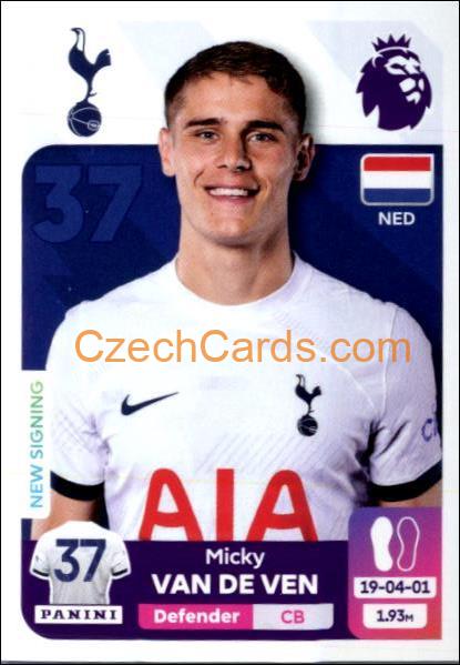 Micky van de Ven 2024 Panini EPL sticker #558