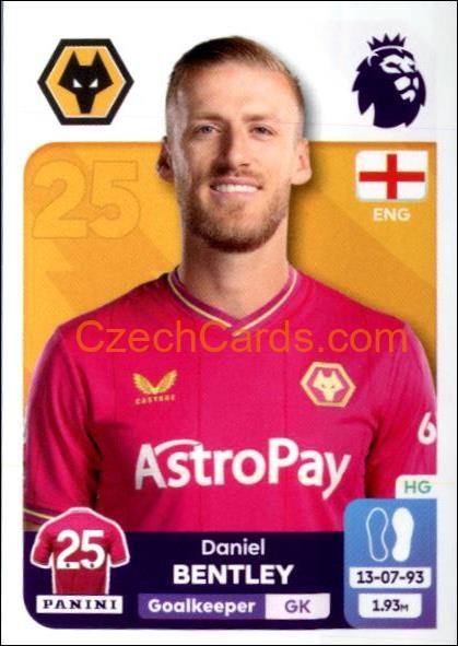 Daniel Bentley 2024 Panini EPL sticker #610