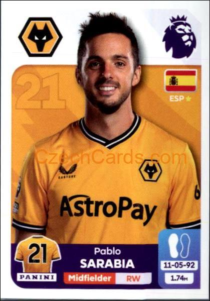 Pablo Sarabia 2024 Panini EPL sticker #623