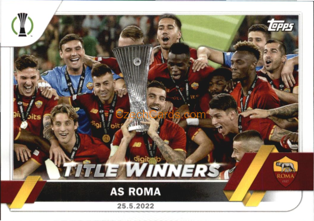 AS Roma Base Title Winners 2022/23 Topps Club Competitions #45