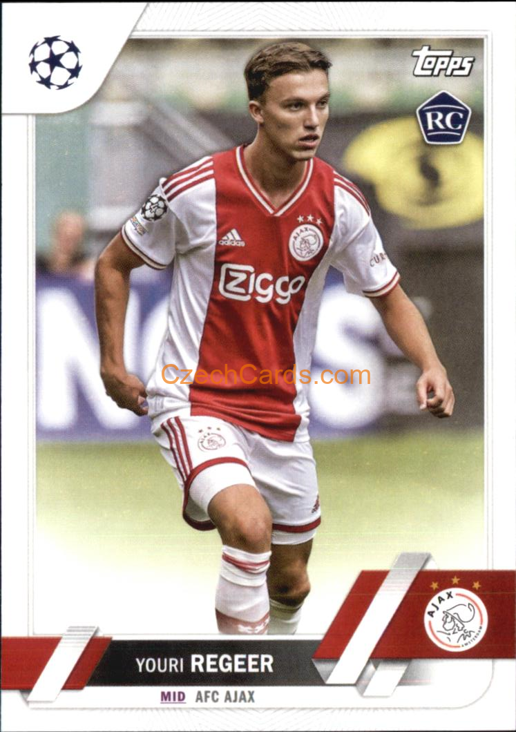 Youri Regeer 2022/23 Topps Club Competitions #179 RC