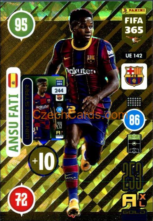 Ansu Fati 2021 FIFA 365 Adrenalyn Winter Star #UE142